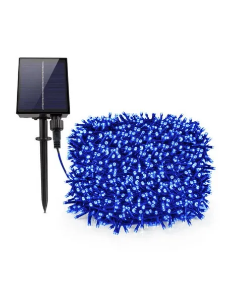 Instalatie 1000 LED cu panou solar mare, 100 M, pentru