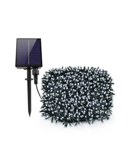 Instalatie 1000 LED cu panou solar mare, 100 M, pentru