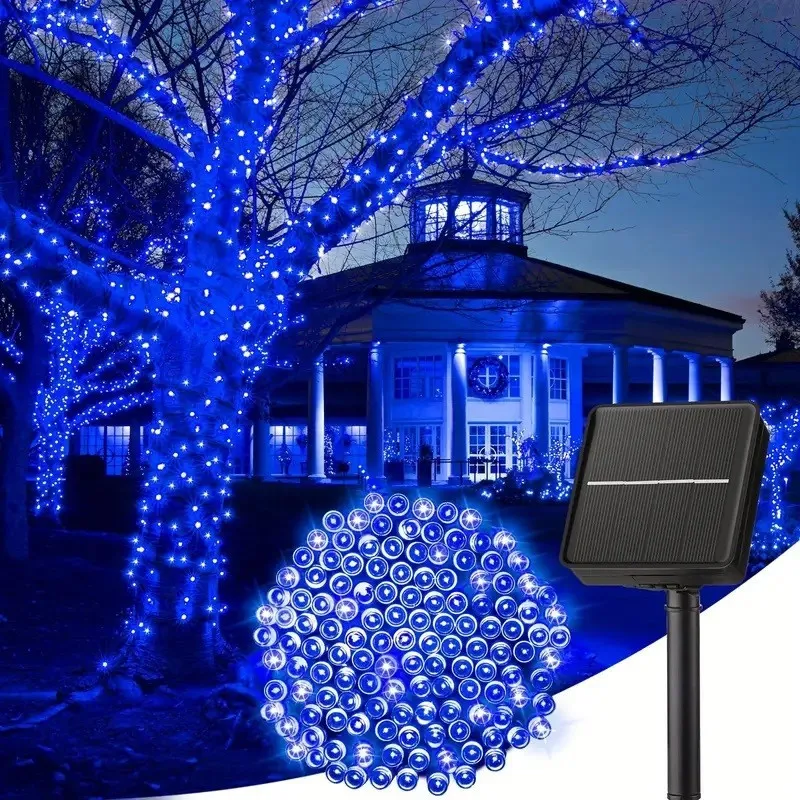 Instalatie 1000 LED cu panou solar mare, 100 M, pentru