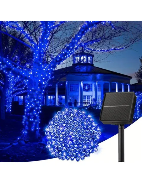 Instalatie 1000 LED cu panou solar mare, 100 M, pentru
