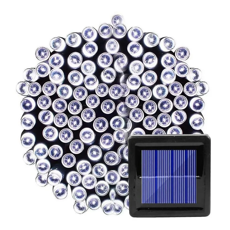 Instalatie 1000 LED cu panou solar mare, 100 M, pentru