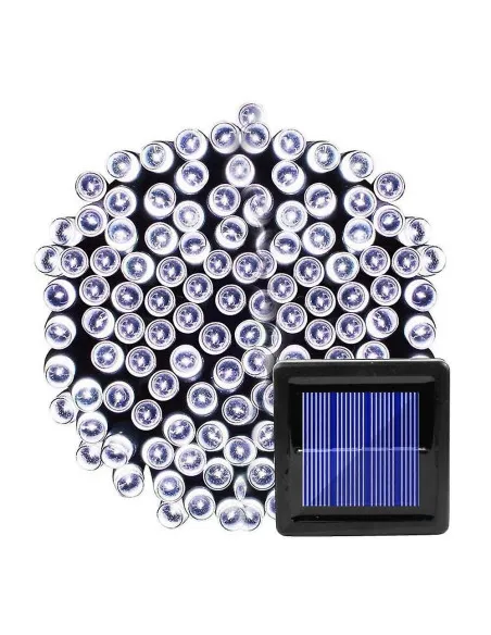 Instalatie 1000 LED cu panou solar mare, 100 M, pentru