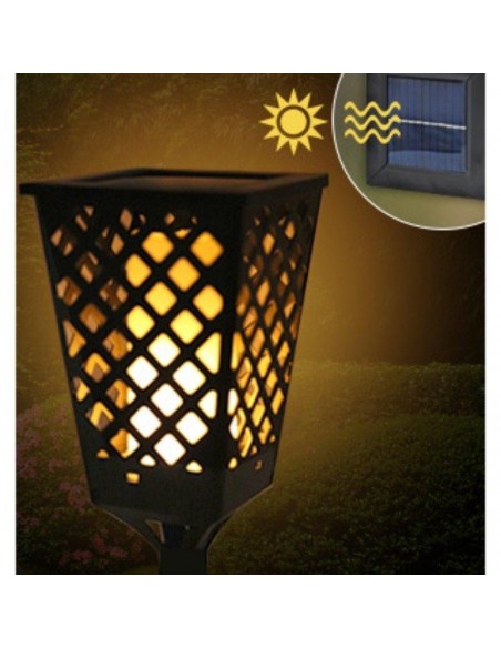 Felinar solar care imita flacara Tiki Dancing red-mag.ro