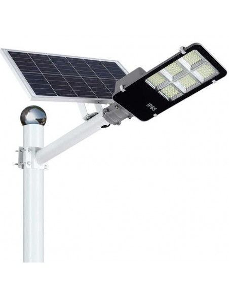 Lampa solara stradala LED cu panou fotovoltaic, suport de