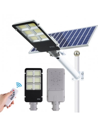 Lampa solara stradala LED cu panou fotovoltaic, suport de