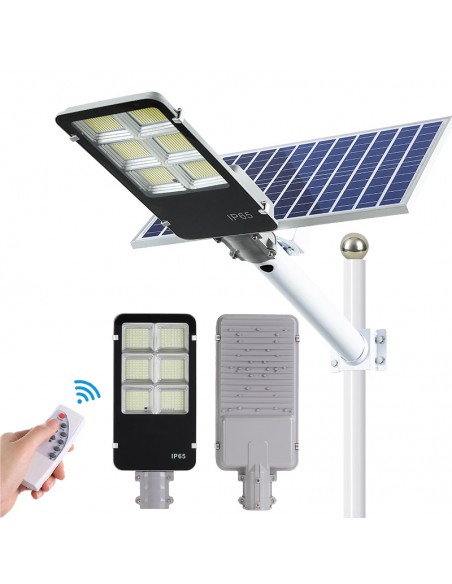 Lampa solara stradala LED cu panou fotovoltaic, suport de