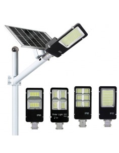 Lampa solara stradala LED cu panou fotovoltaic, suport de 2