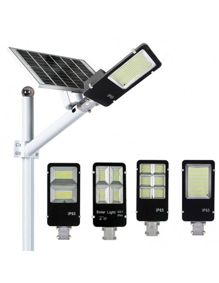 Lampa solara stradala LED cu panou fotovoltaic, suport de