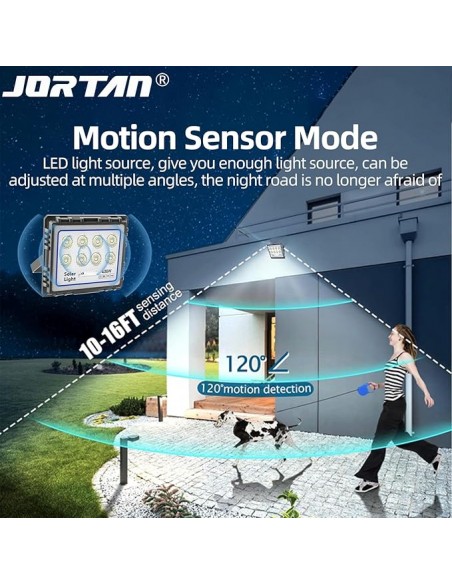Proiector LED 400W cu panou solar, exterior IP 66, telecomanda