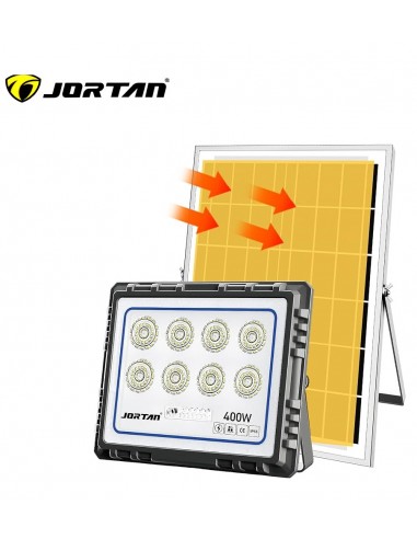 Proiector LED 400W cu panou solar, exterior IP 66, telecomanda