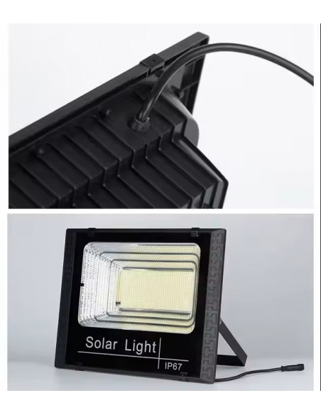 Proiector LED 100W cu panou solar, telecomanda inclusa