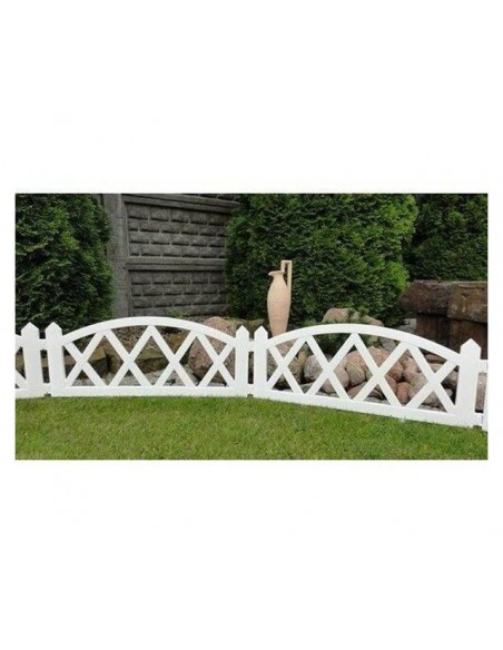 Set 10 x gard decorativ 59.5x33 cm, plastic alb