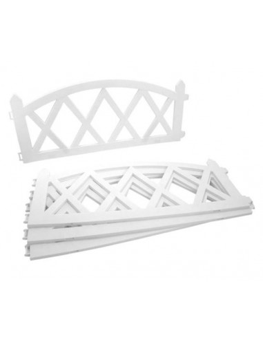 Set 10 x gard decorativ 59.5x33 cm, plastic alb