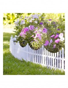 Set 5 garduri decorative 60 x 32 cm din plastic ALB 2