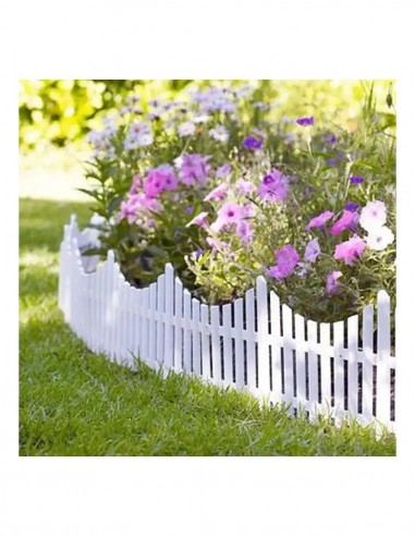 Set 5 garduri decorative 60 x 32 cm din plastic ALB