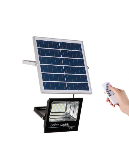 Proiector Solar Jortan IP66 cu Panou Solar Mare 100W