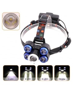Lanterna frontala 5 x Led Cree XML 2