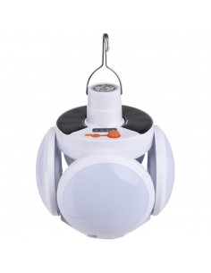 Set 3 x Bec cu panou solar si acumulator, 5 trepte de iluminat