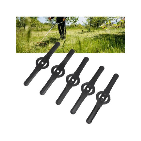 Set 5 x lama pentru motocoasa din plastic culoare negru