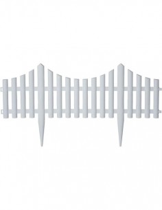 Set x10 garduri decorative din plastic, 60 x 32 cm, ALB