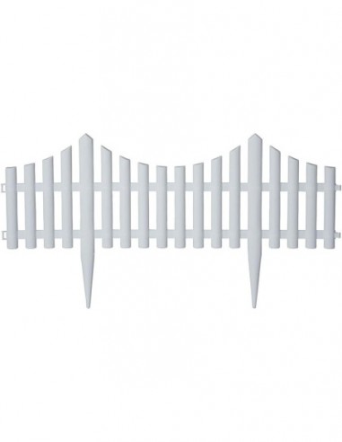 Set x10 garduri decorative din plastic, 60 x 32 cm, ALB