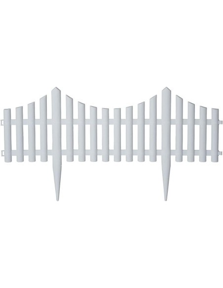 Set x10 garduri decorative din plastic, 60 x 32 cm, ALB