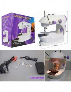 Mini masina de cusut portabila cu pedala + accesorii cu 2 2