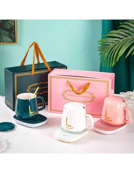 Cană Inteligentă cu Încălzire și Linguriță – 400 ml, Păstrează