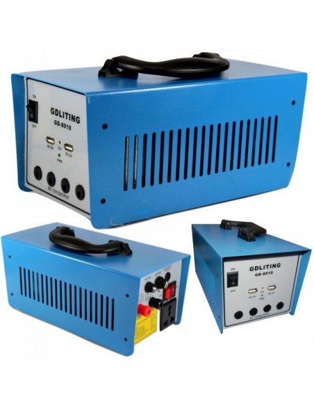 Kit solar de iluminat, GD 8018, 12V12A cu panou solar 18V 20W