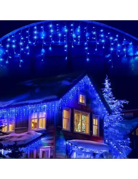 Instalatie turturi pentru Craciun 25 M, Flash, Fir Alb, Led