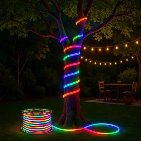 Furtun LED Neon Flex, Tip Banda,100m – Alb Rece / Alb Cald /