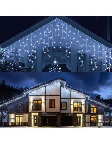 Instalatie perdea tip turturi pentru Craciun, 25m, 500 led