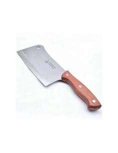 Satâr macelărie 32 cm, oțel, mâner lemn culoare maro, 958 g