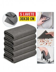 10 x Lavete Microfibră 30x30 cm – Curățare fără Scame și 2