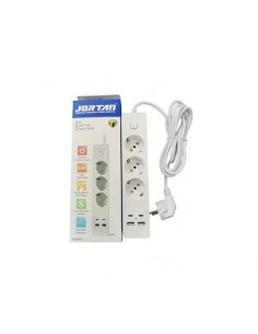 Prelungitor Jortan 2m – 3 prize, 2 porturi USB + 2 porturi 2