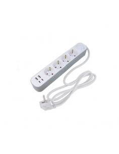 Prelungitor Jortan 2m – 4 prize, 2 porturi USB + 2 porturi 2
