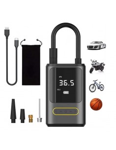 Compresor auto wireless digital 7.4V, 50W, 4000mAh, LED + SOS