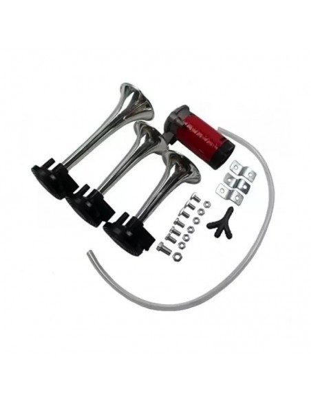 Claxon cu 3 goarne si compresor 12V