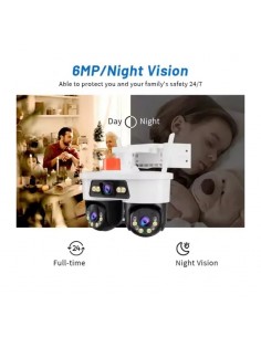 Cameră de Supraveghere WiFi Jortan 8, 9MP, Triple Lens, Cap 2