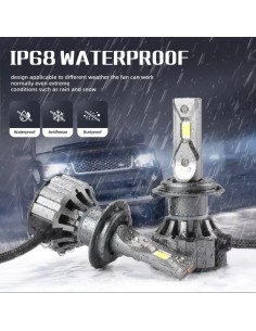 Set 2 Lampi Auto LED H7 V20 30000, Canbus, Alb Rece 2