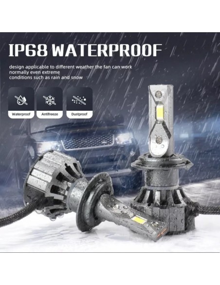 Set 2 Lampi Auto LED H7 V20 30000, Canbus, Alb Rece