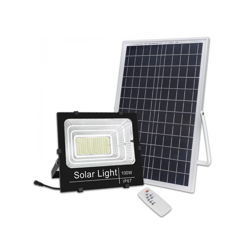 Proiector Solar Jortan 600W cu Panou 35x58cm, Acumulator