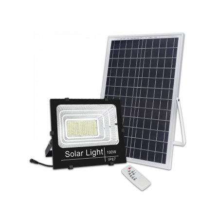 Proiector Solar Jortan 600W cu Panou 35x58cm, Acumulator