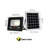 Set 2 x Proiector cu panou solar Jortan 50w, telecomanda, indicator baterie, 6500k, IP66