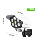 Camera falsa cu panou solar, 77 LED, senzor de miscare