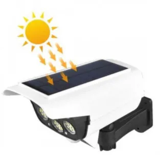 Camera falsa cu panou solar, 77 LED, senzor de miscare 2
