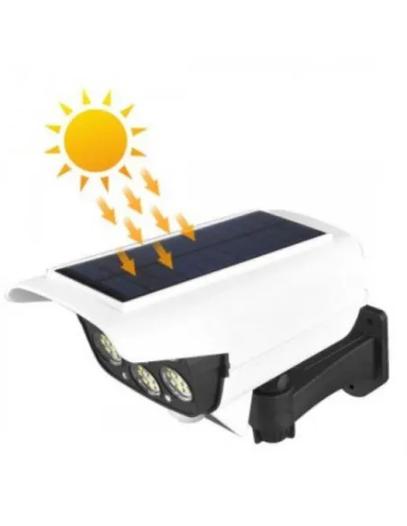 Camera falsa cu panou solar, 77 LED, senzor de miscare