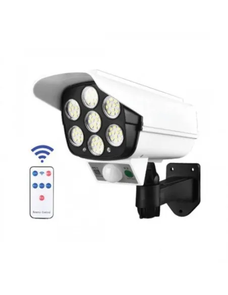 Camera falsa cu panou solar, 77 LED, senzor de miscare