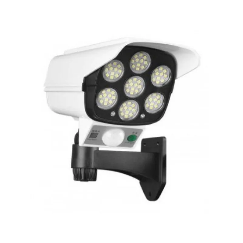 Camera falsa cu panou solar, 77 LED, senzor de miscare