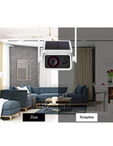 Camera de supraveghere IP Wireless HD cu panou solar